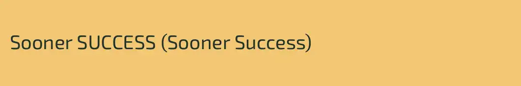 Sooner SUCCESS (Sooner Success)